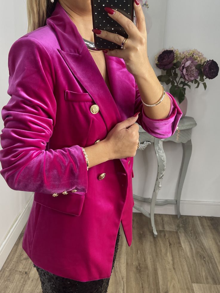 Chaqueta terciopelo rosa