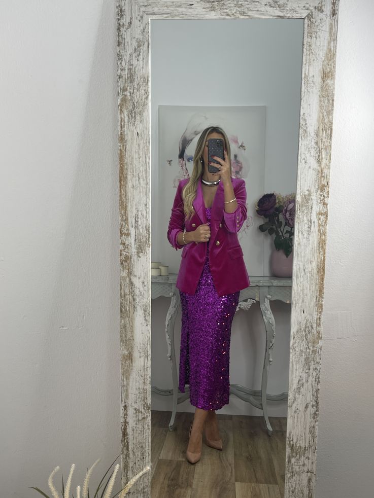 Chaqueta terciopelo rosa