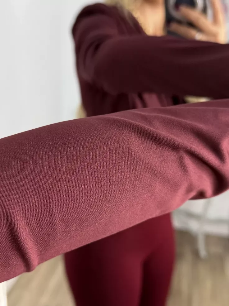 Body escote cascada burdeos