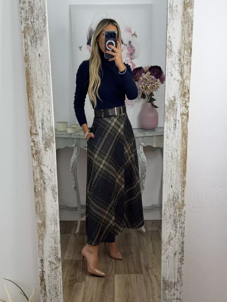 Jersey Deep cuello alto azul marino