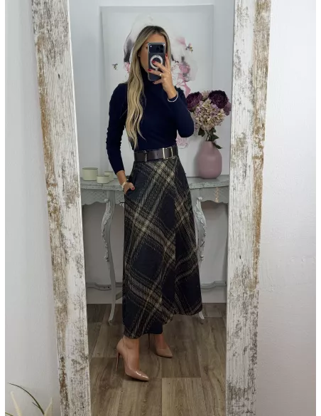 Jersey Deep cuello alto azul marino