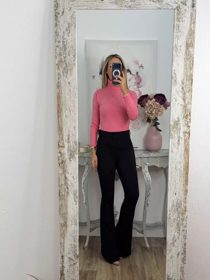 Jersey Deep cuello alto rosa