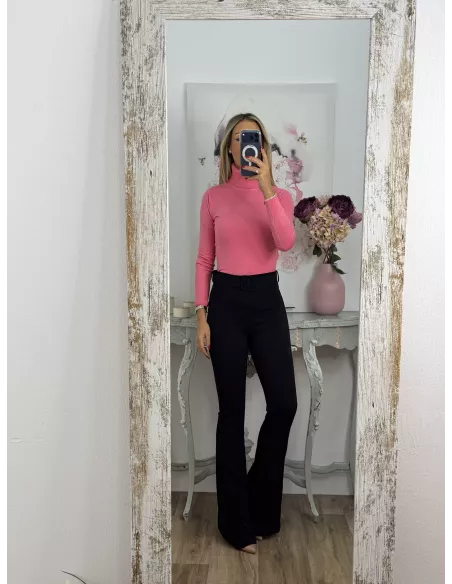 Jersey Deep cuello alto rosa