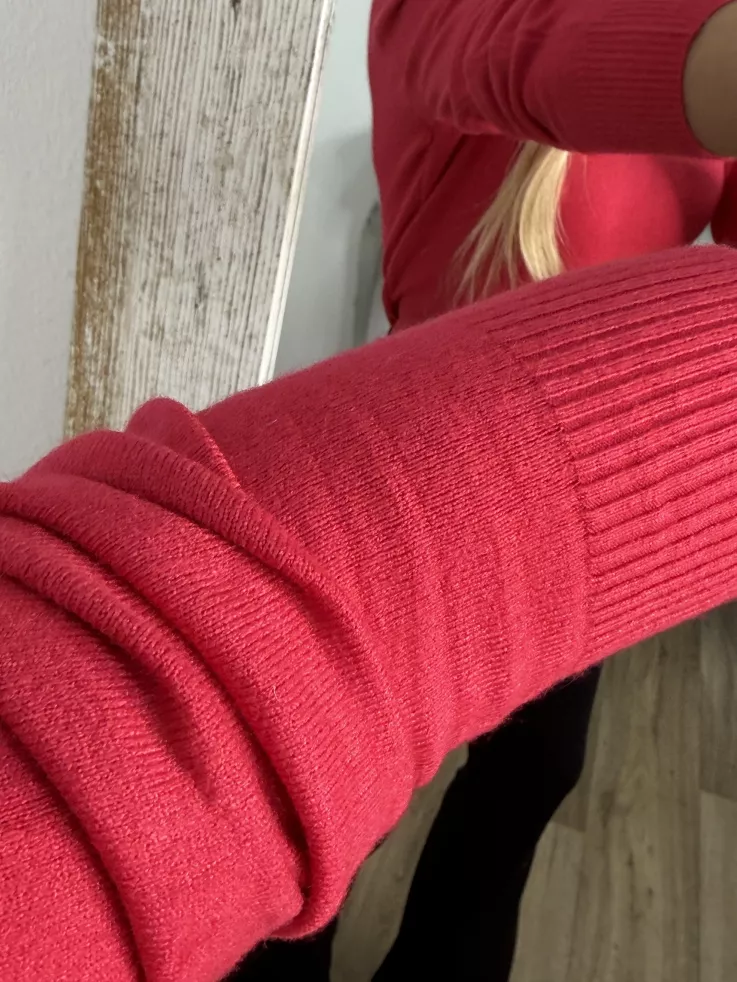 Jersey Deep cuello alto fresa