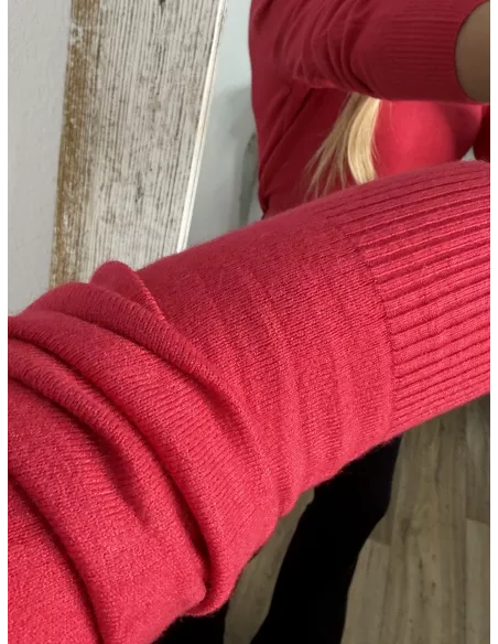 Jersey Deep cuello alto fresa