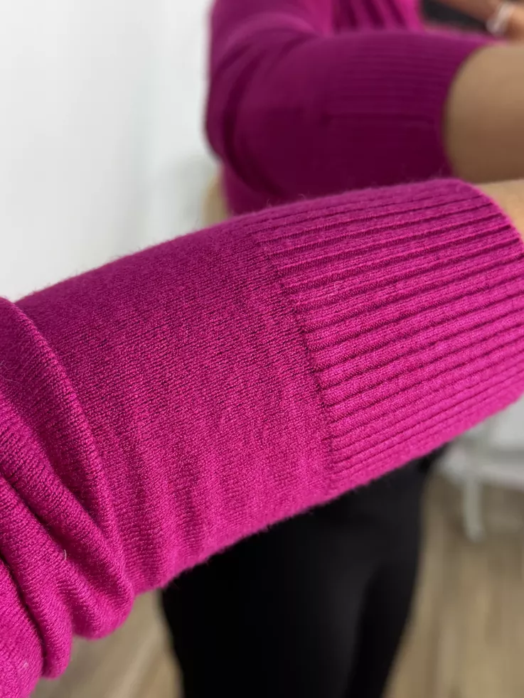 Jersey Deep cuello alto buganvilla