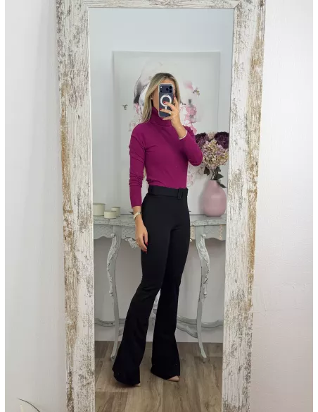 Jersey Deep cuello alto buganvilla