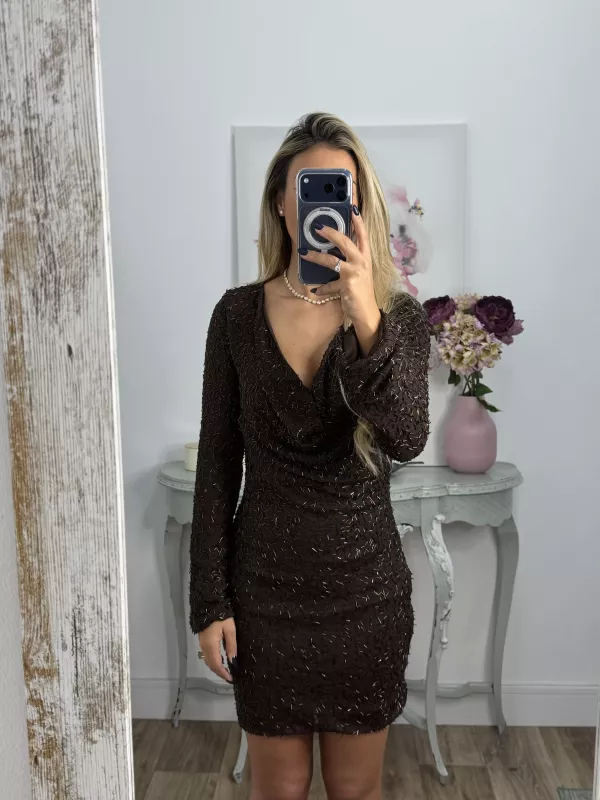 Vestido Brillance choco