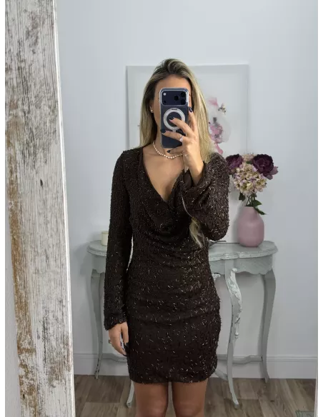 Vestido Brillance choco