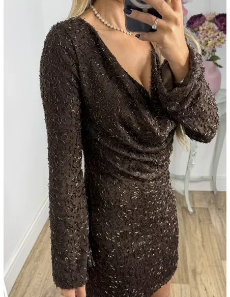 Vestido Brillance choco