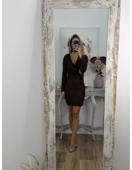 Vestido Brillance choco