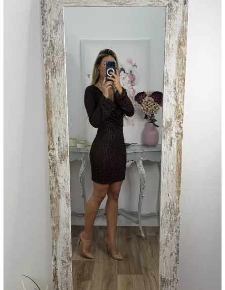 Vestido Brillance choco