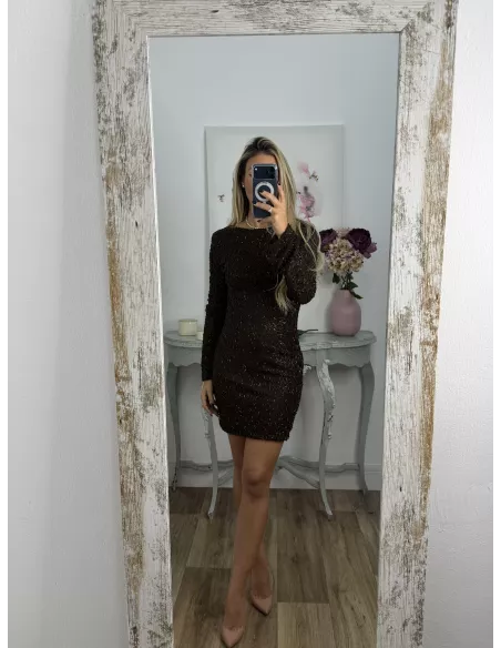 Vestido Brillance choco