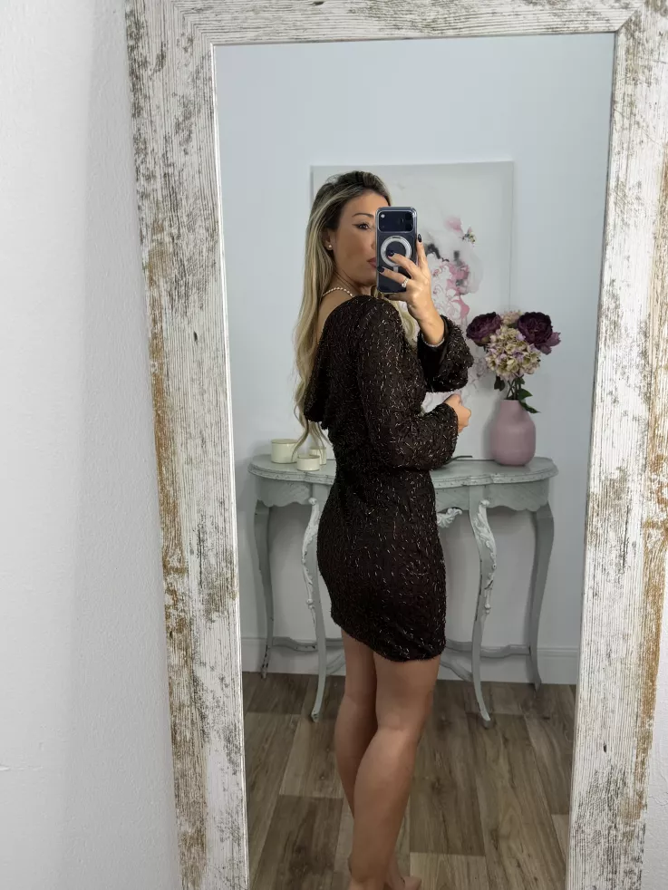Vestido Brillance choco
