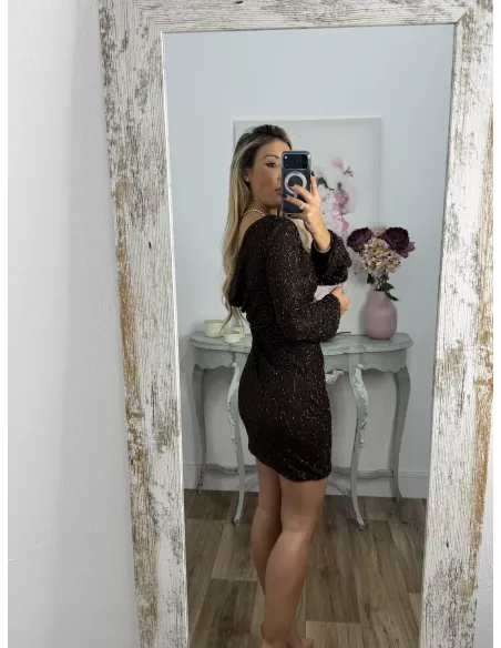 Vestido Brillance choco