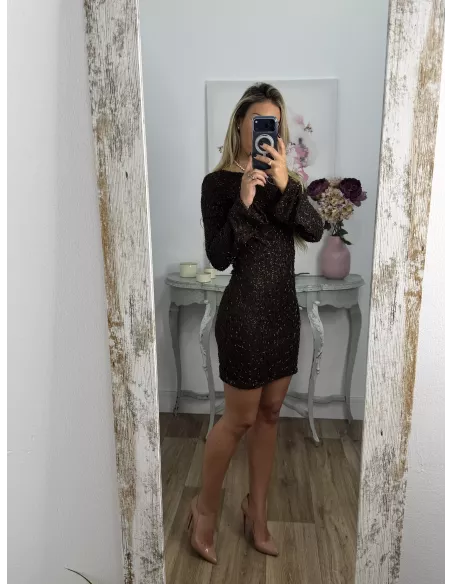 Vestido Brillance choco