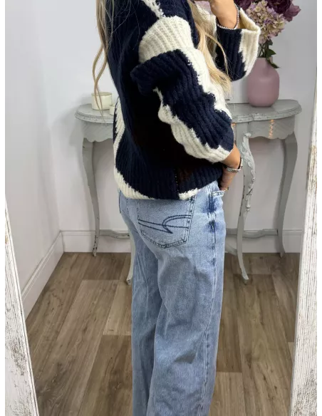 Cardigan Karina tonos azules