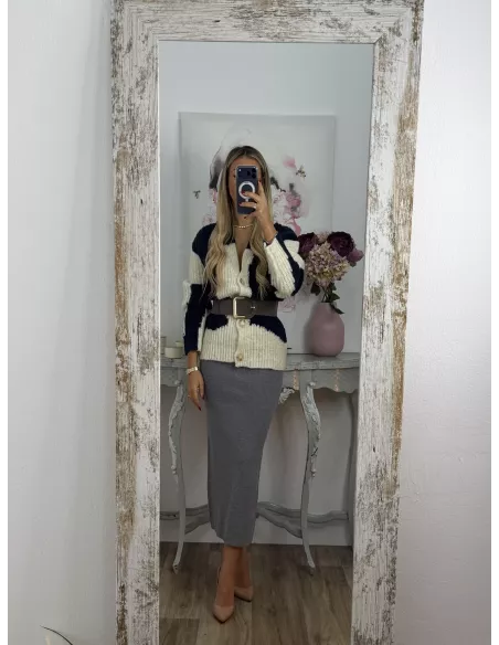 Cardigan Karina tonos azules