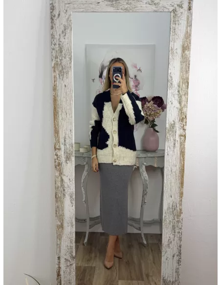 Cardigan Karina tonos azules