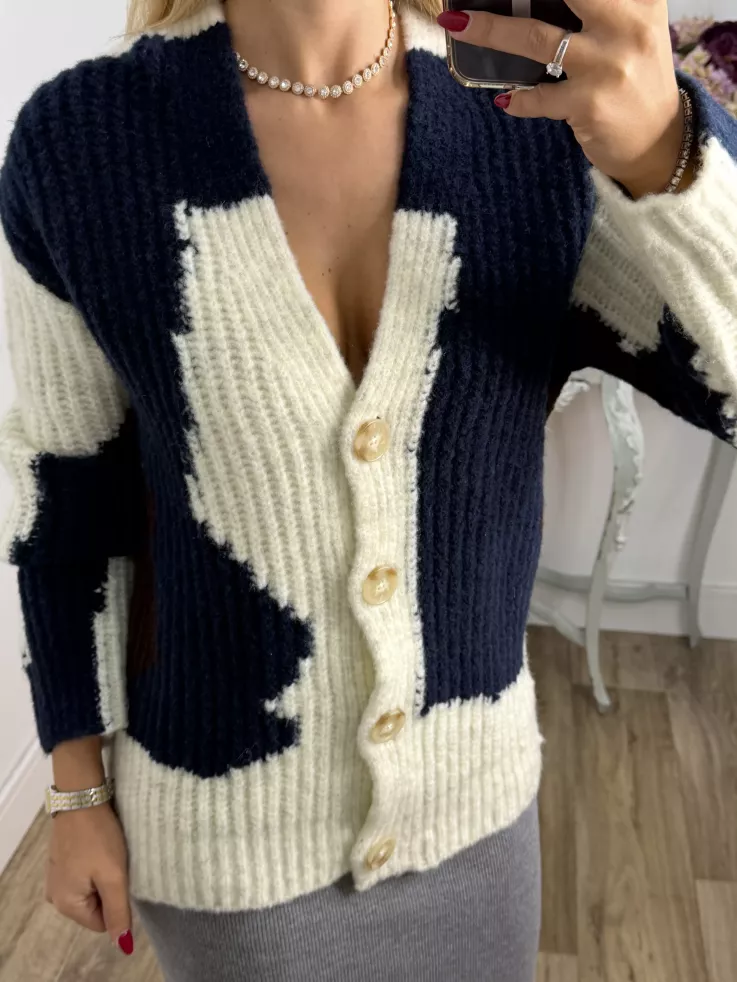 Cardigan Karina tonos azules
