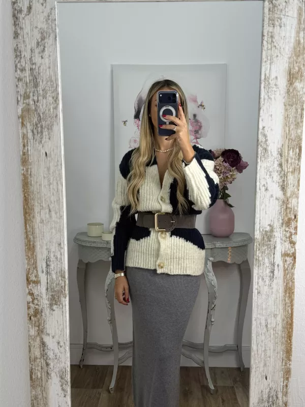 Cardigan Karina tonos azules