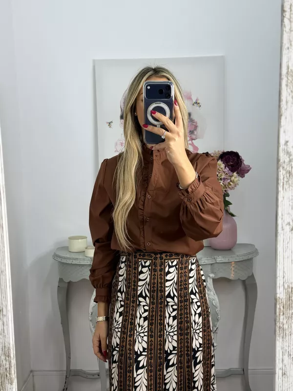 Camisa Gloria marrón