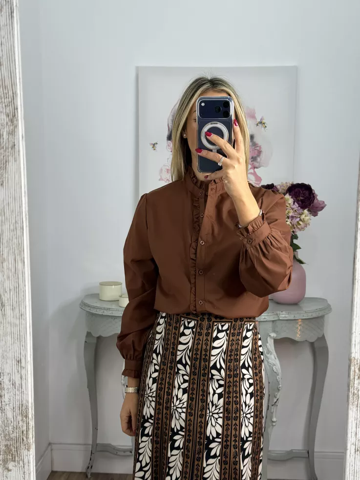 Camisa Gloria marrón