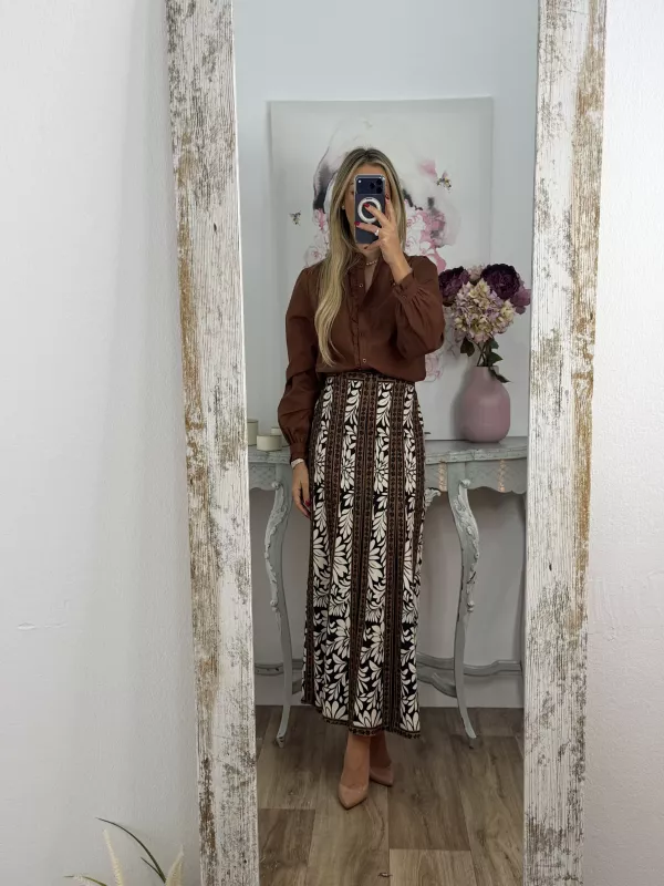 Falda micropana estampada