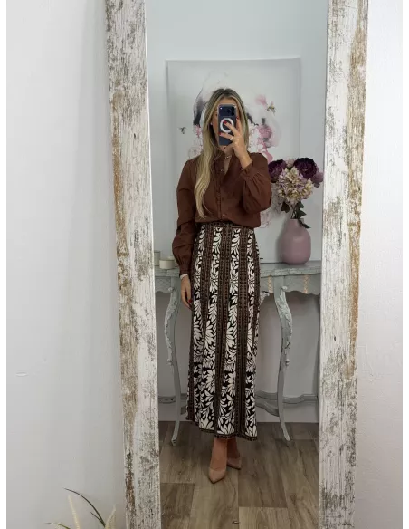 Falda micropana estampada