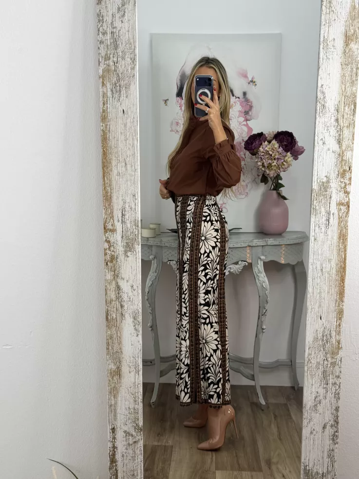 Falda micropana estampada