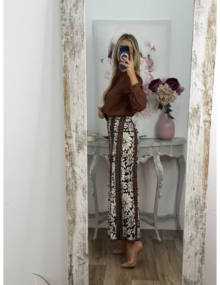 Falda micropana estampada