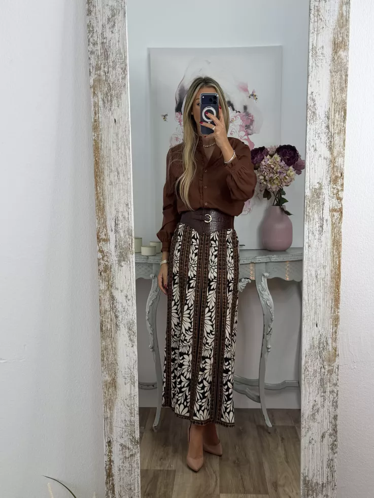 Falda micropana estampada