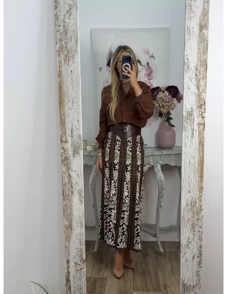 Falda micropana estampada