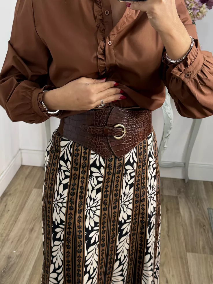 Falda micropana estampada