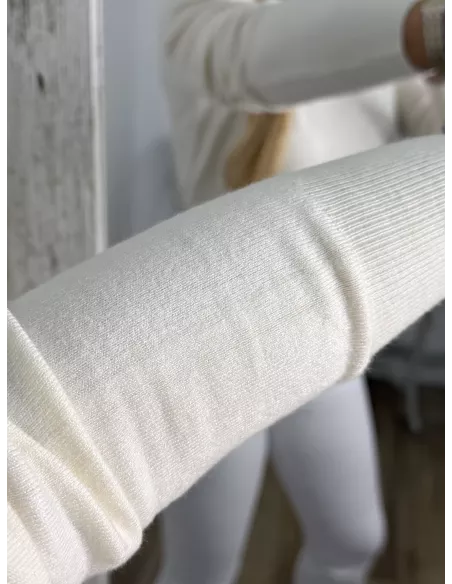 Jersey Deep cuello alto hueso