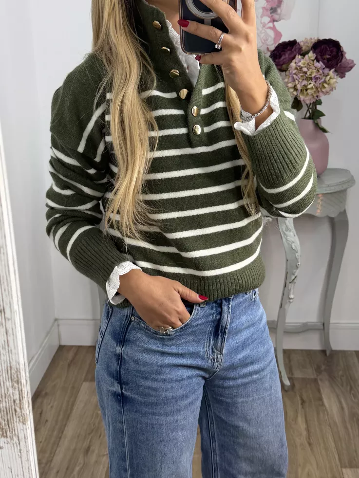 Jersey Gamma verde raya blanca