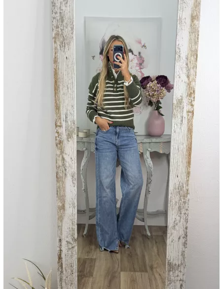 Jersey Gamma verde raya blanca