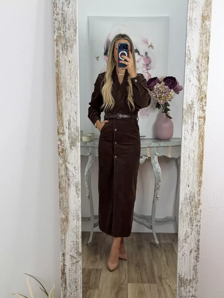 Vestido de pana chocolate