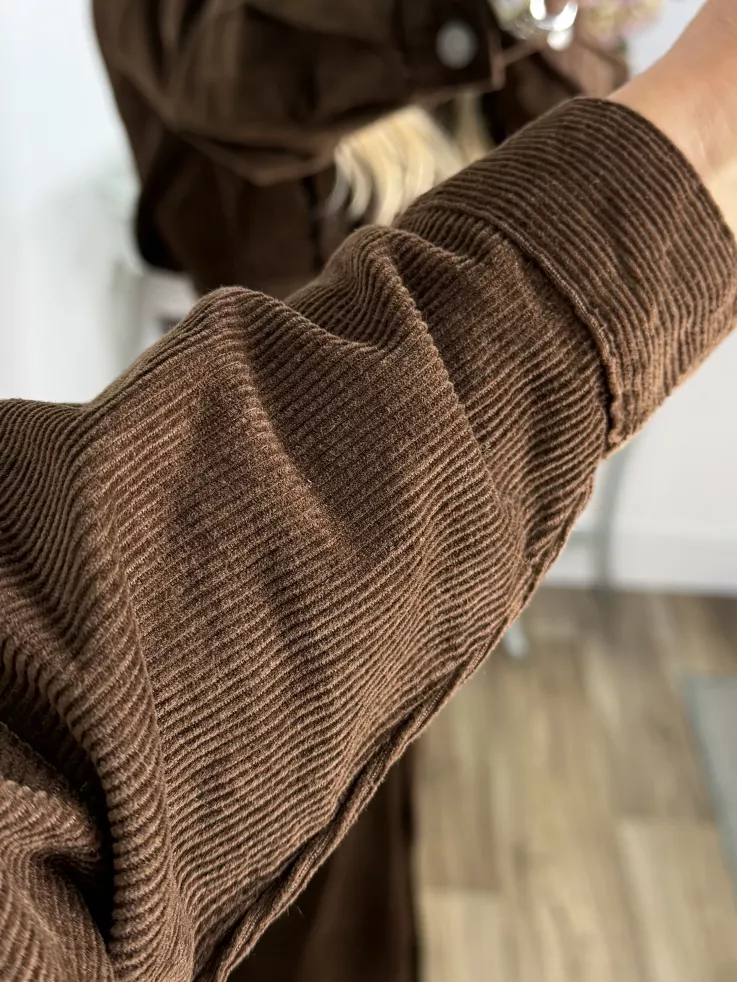 Vestido de pana chocolate