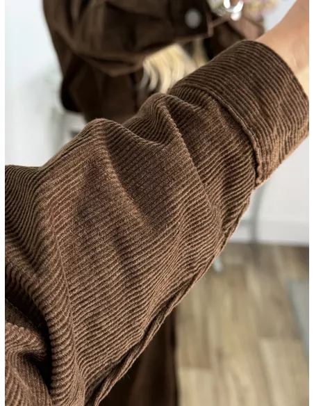 Vestido de pana chocolate