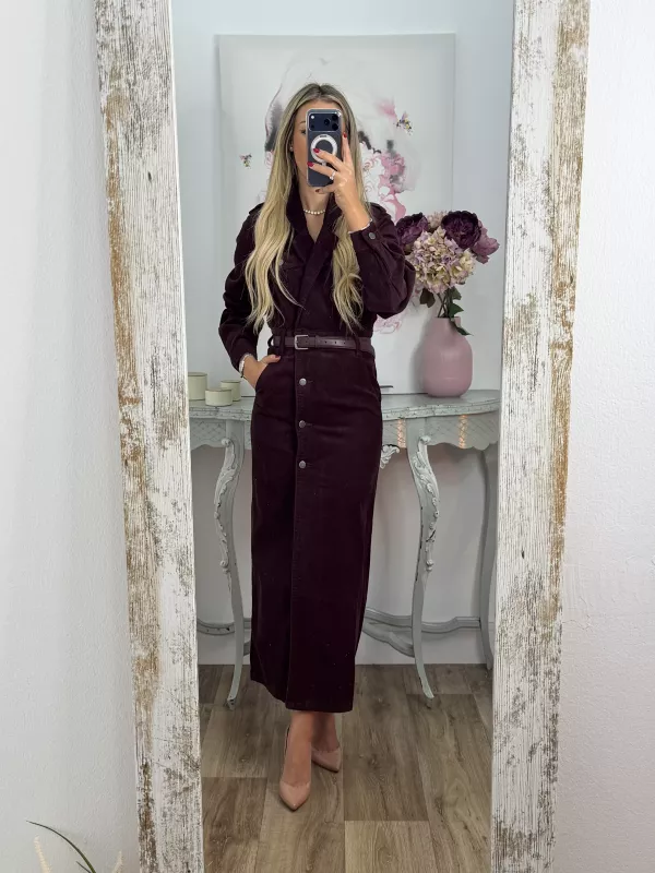 Vestido de pana chocolate