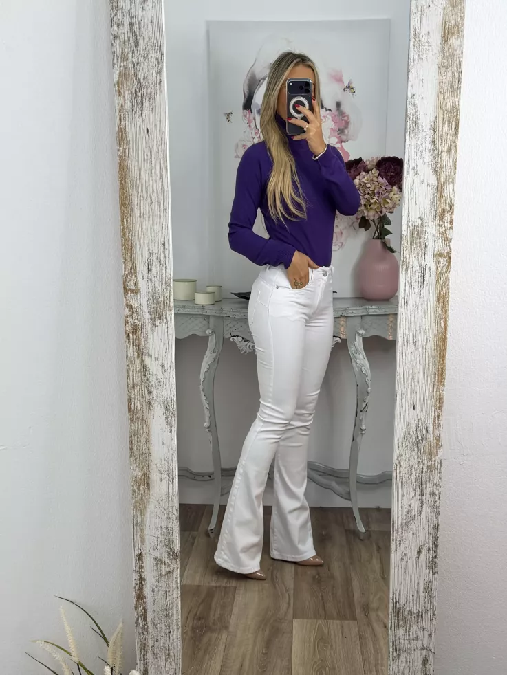 Jersey Deep cuello alto morado