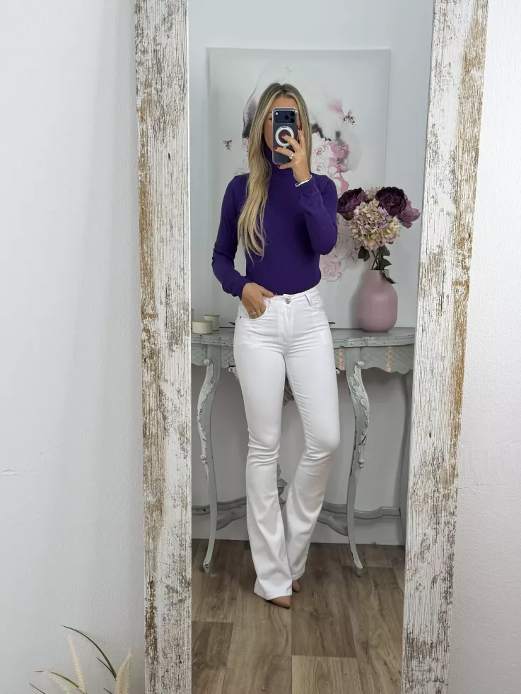 Jersey Deep cuello alto morado