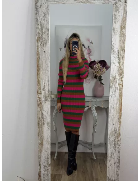 Vestido Canalé rayas punto