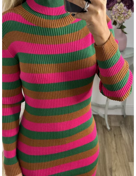 Vestido Canalé rayas punto