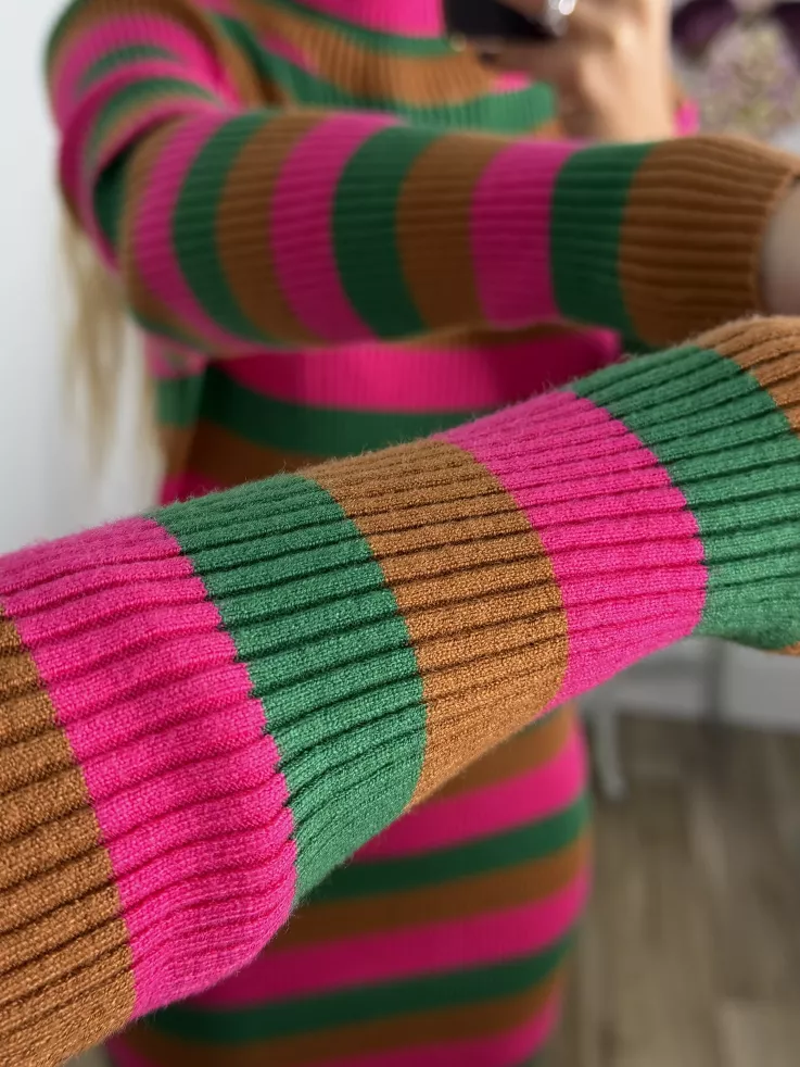 Vestido Canalé rayas punto