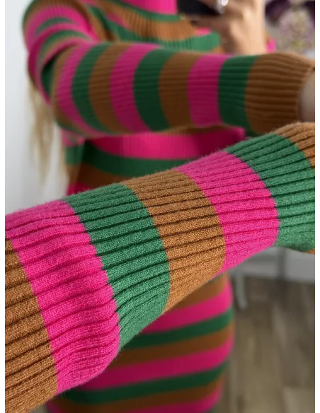 Vestido Canalé rayas punto