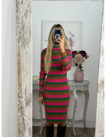 Vestido Canalé rayas punto