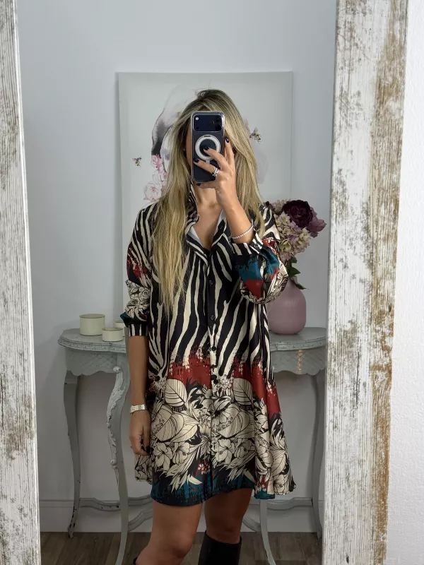 Camisa Vestido Mandy negra