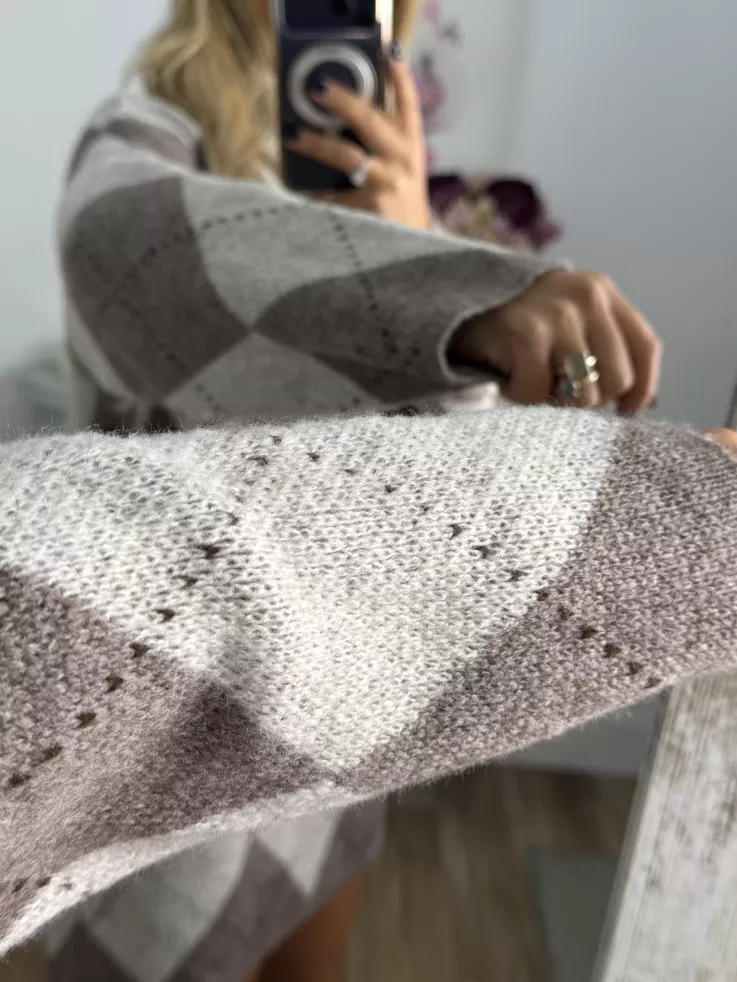 Vestido Cande rombo beige